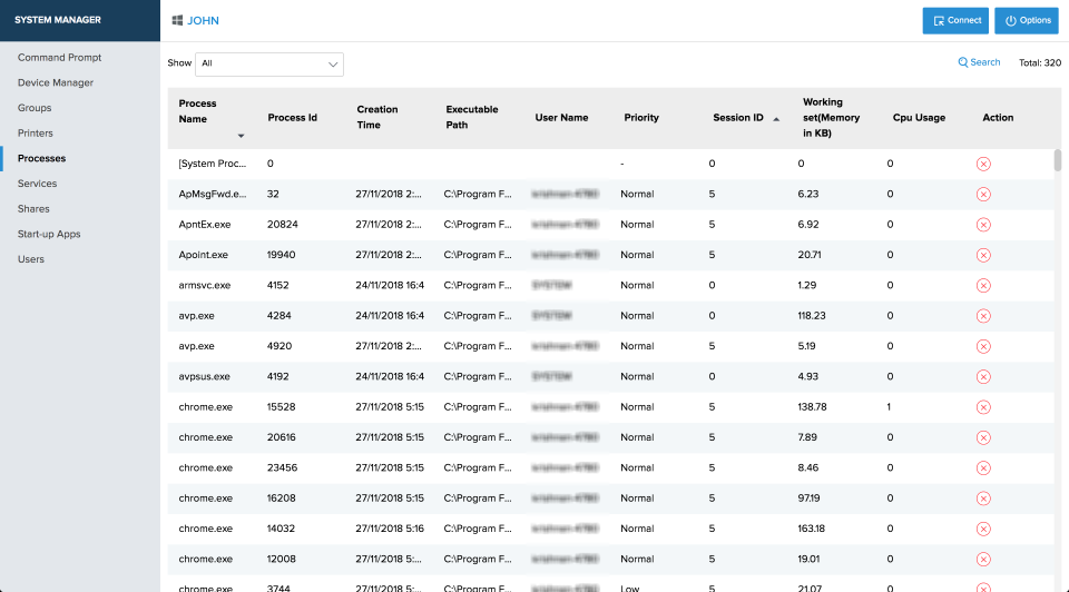 screenshot of ManageEngine Remote Access Plus